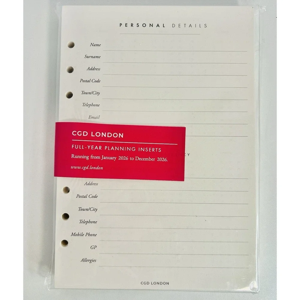 CGD London Classic Agenda & Full Year Planning Inserts Burgundy Vegan Croc